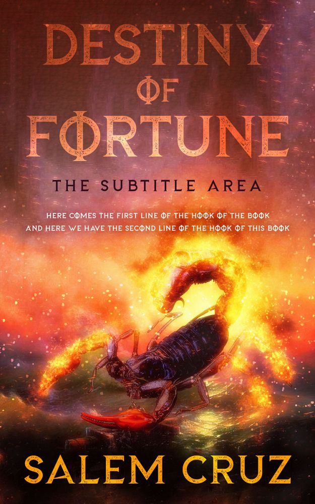 Front view of Sanguine Brown #11687 - Premade Fantasy Book Cover | BookCoverZone