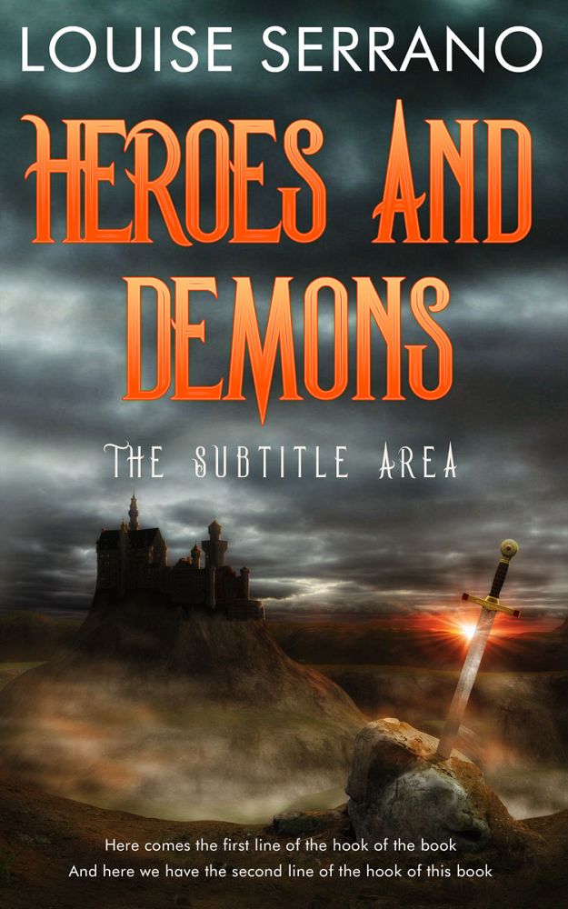 Front view of Heavy Metal #11702 - Premade Fantasy Book Cover | BookCoverZone