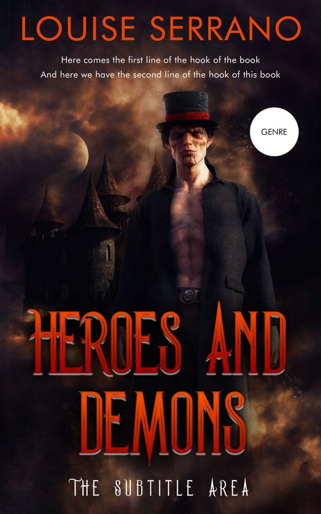 Front view of Cocoa Brown #11708 - Premade Fantasy Book Cover | BookCoverZone