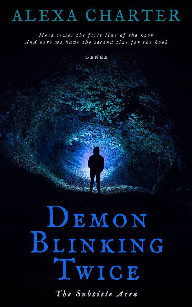 Front view of Ebony #12342 - Premade Horror Book Cover | BookCoverZone
