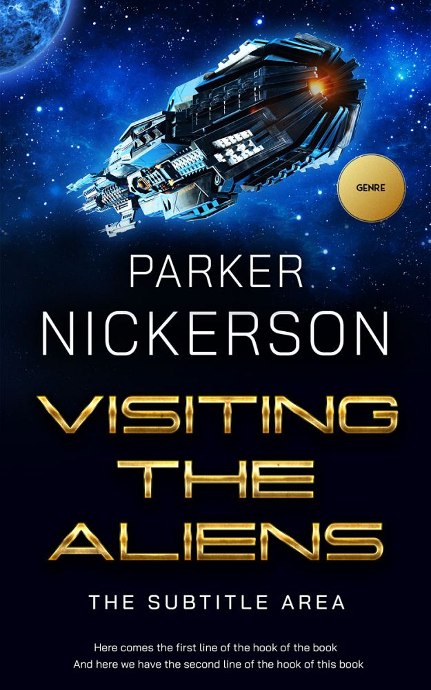 Front view of Ebony #12360 - Premade Science Fiction Book Cover | BookCoverZone