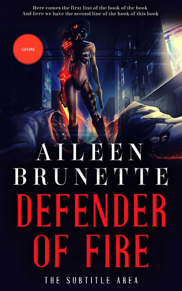 Front view of Ebony #12690 - Premade Fantasy Book Cover | BookCoverZone