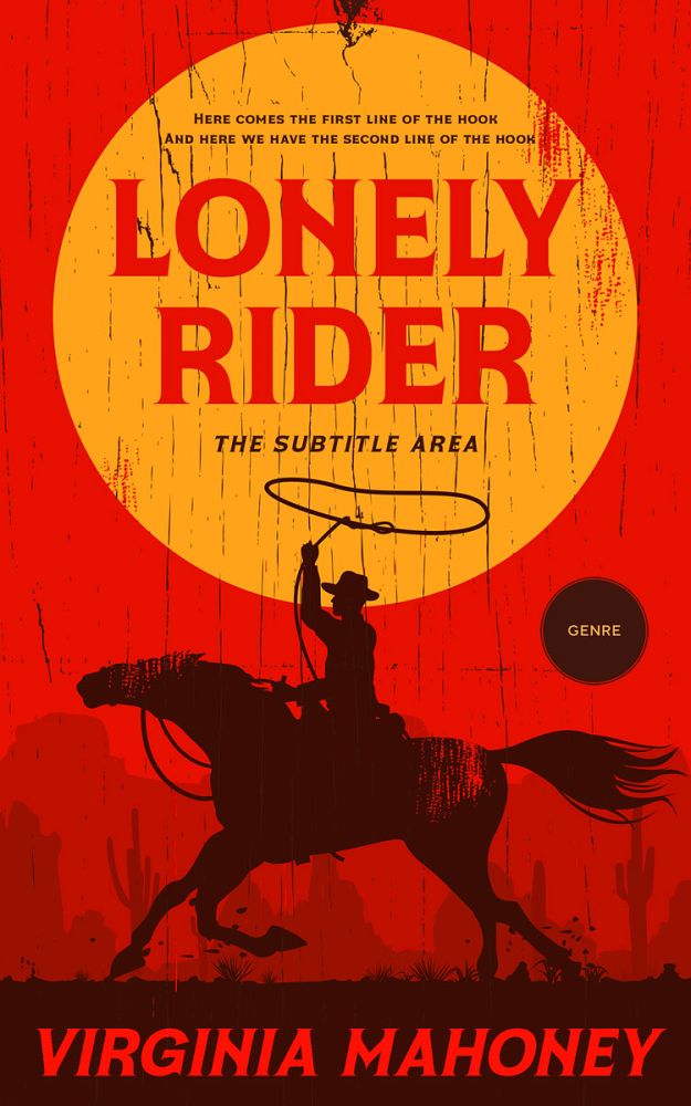 Front view of Monza #12897 - Premade Western Book Cover | BookCoverZone