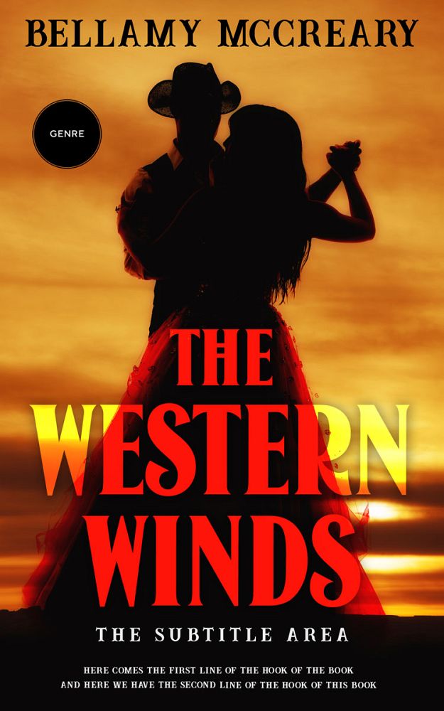 Front view of Hot Cinnamon #12915 - Premade Western Book Cover | BookCoverZone
