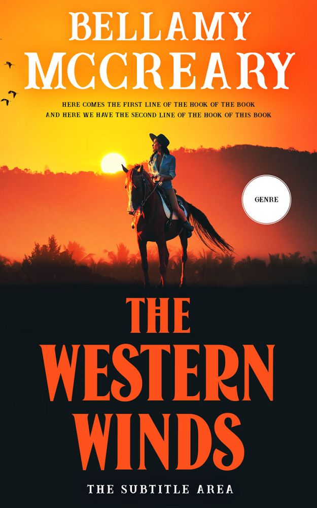 Front view of Tango #12920 - Premade Western Book Cover | BookCoverZone