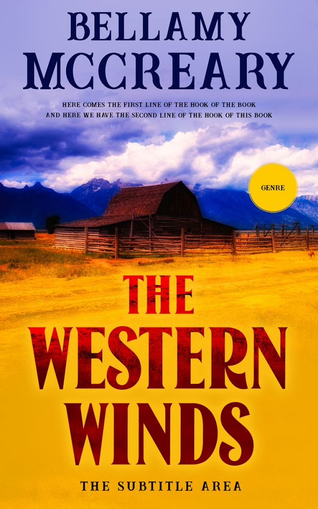 Front view of Sun #12922 - Premade Western Book Cover | BookCoverZone
