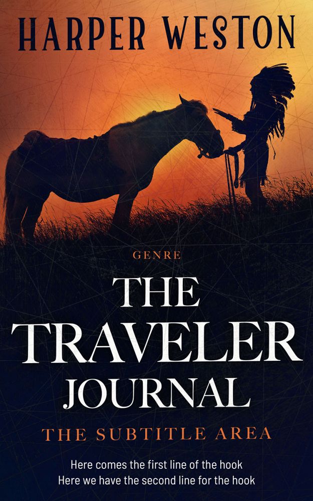 Front view of Vulcan #12940 - Premade Western Book Cover | BookCoverZone