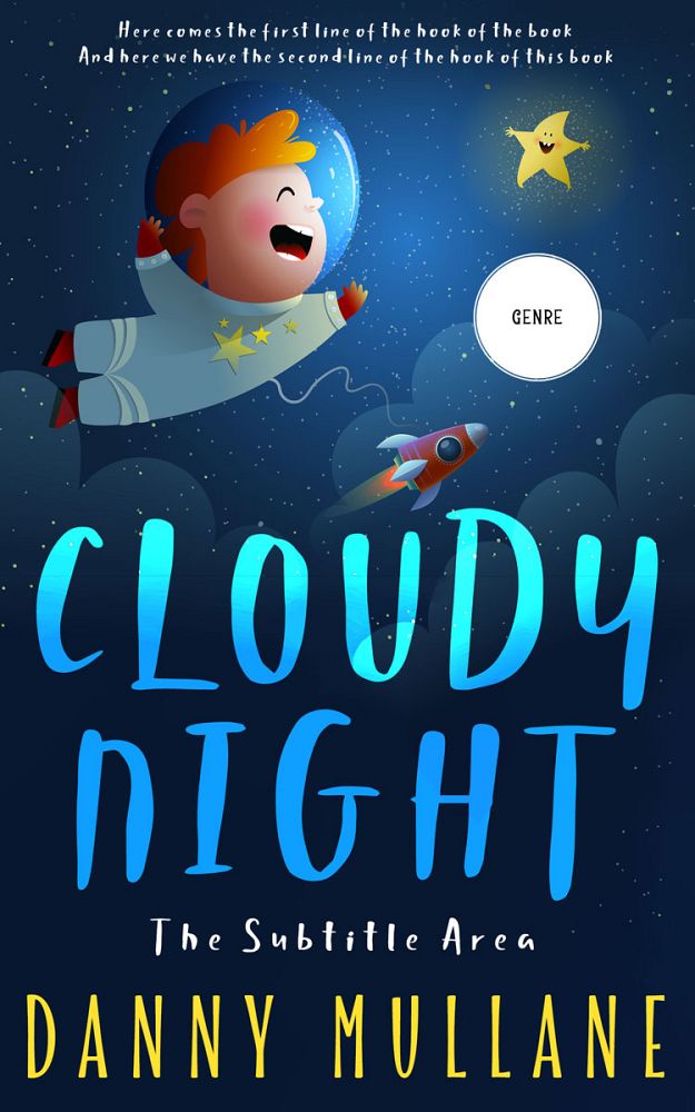 Front view of Blue Zodiac #13228 - Premade Children Book Cover | BookCoverZone