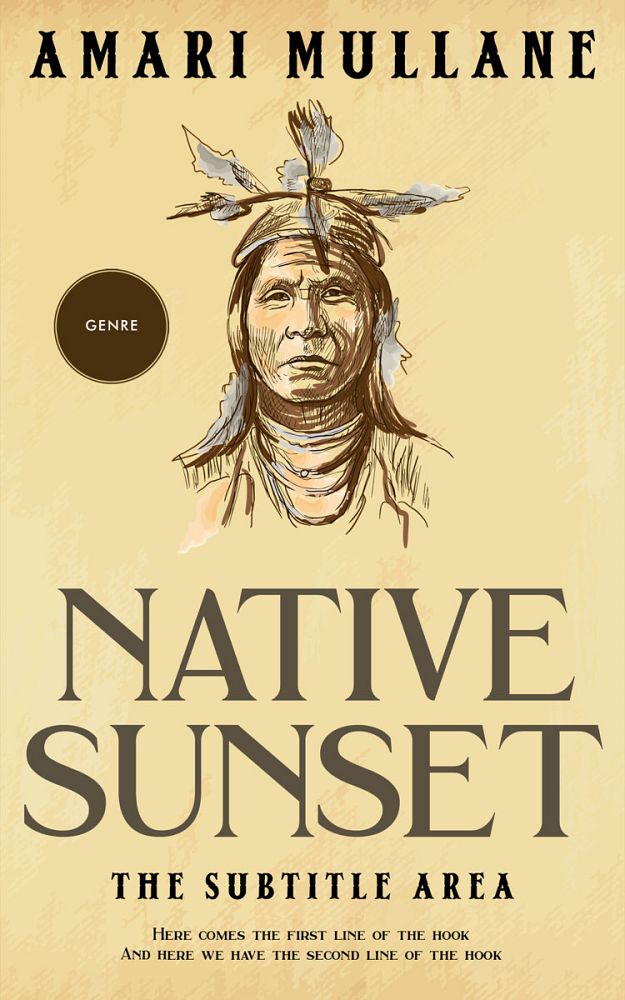 Front view of Chalky #13301 - Premade Western Book Cover | BookCoverZone