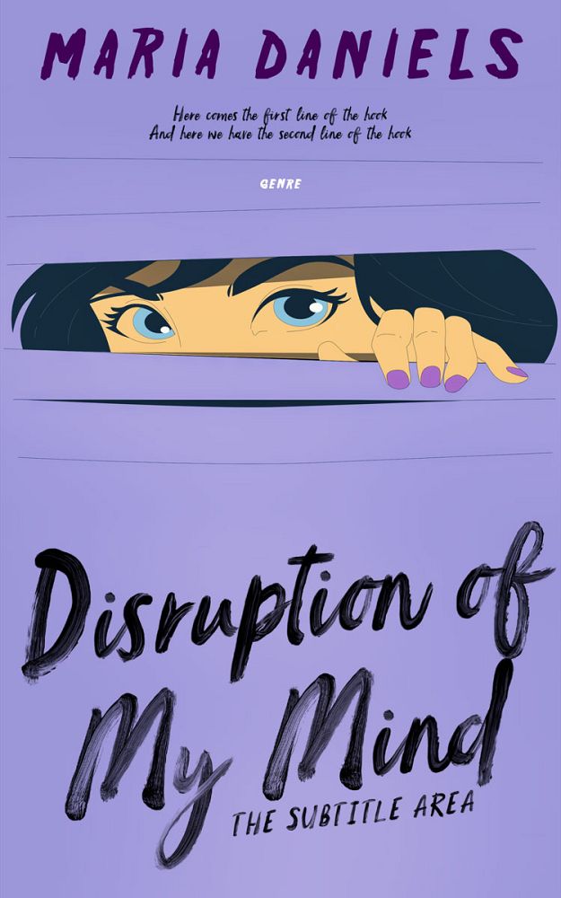 Front view of Cold Purple #13552 - Premade Chick Lit Book Cover | BookCoverZone