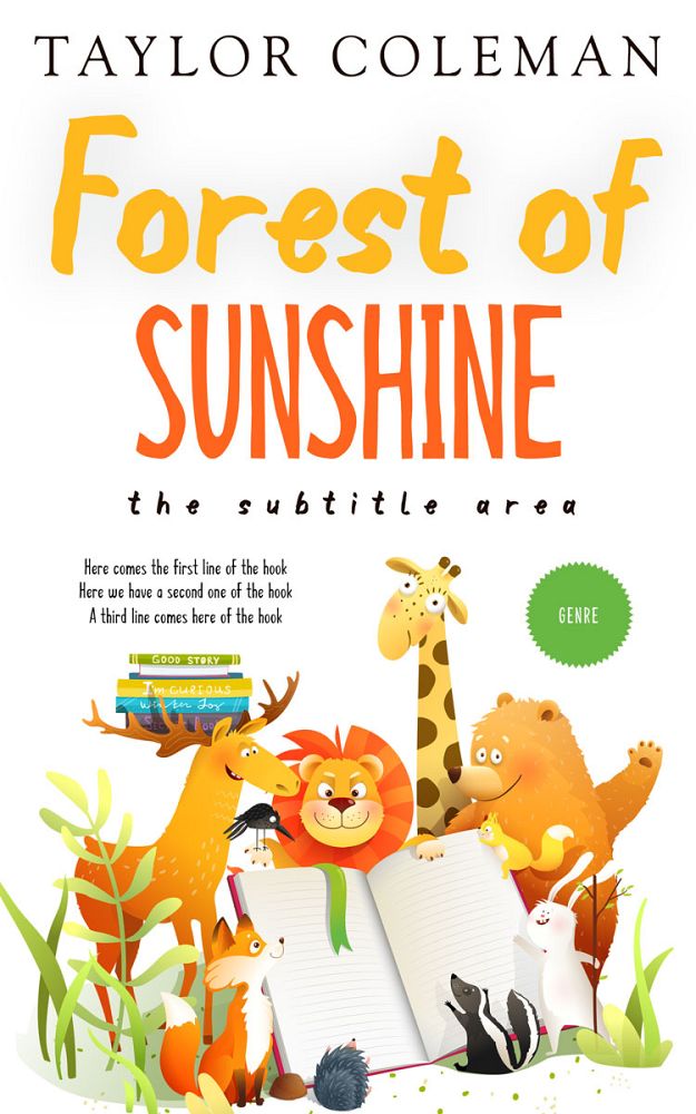 Front view of Pampas #13614 - Premade Children Book Cover | BookCoverZone
