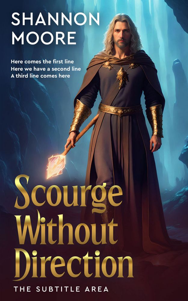 Front view of Steel Gray #14579 - Premade Fantasy Book Cover | BookCoverZone