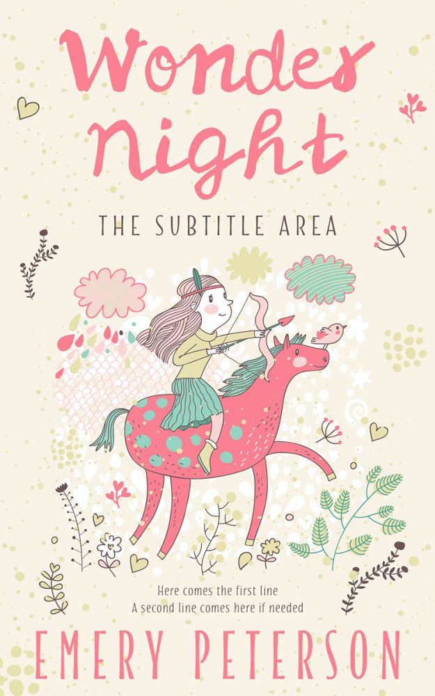 Front view of Ecru White #15760 - Premade Children Book Cover | BookCoverZone