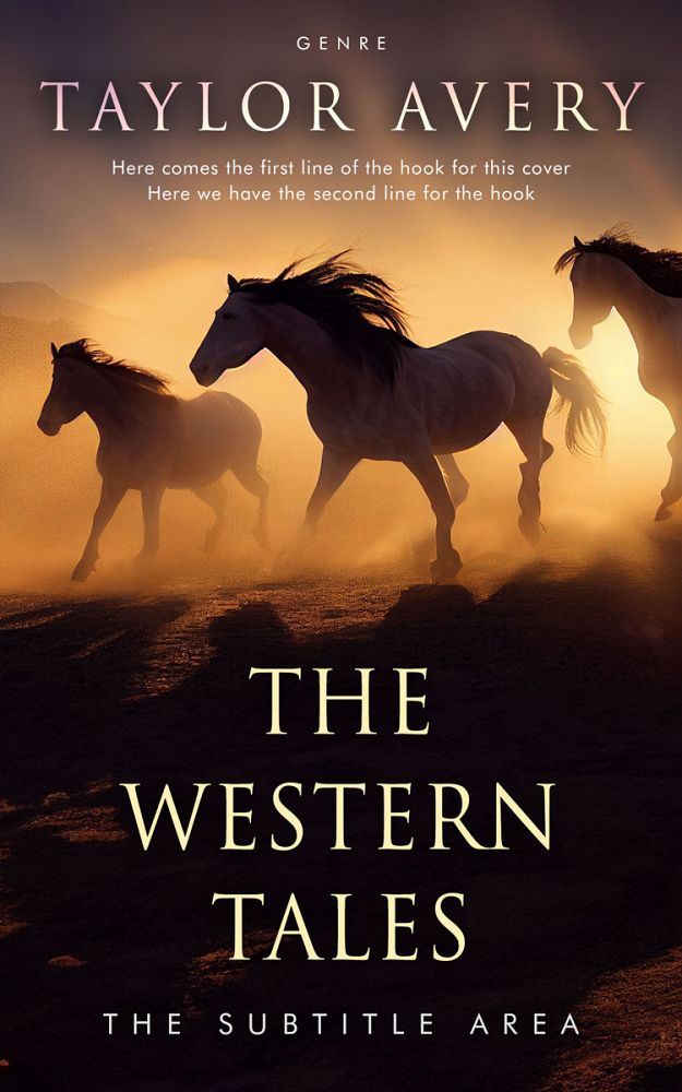 Front view of Di Serria #15855 - Premade Western Book Cover | BookCoverZone