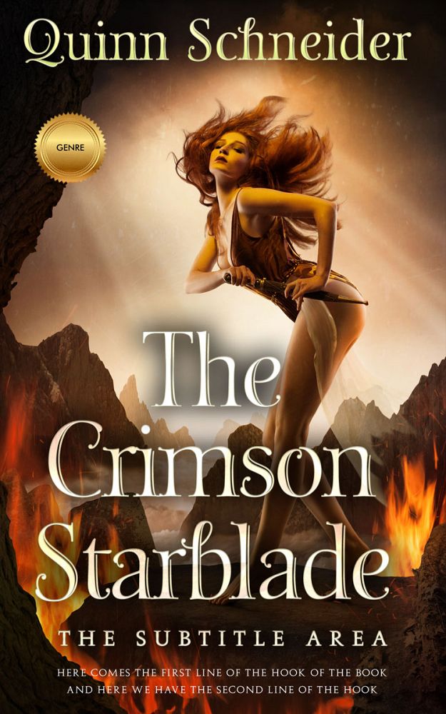 Front view of Calico #15939 - Premade Fantasy Book Cover | BookCoverZone