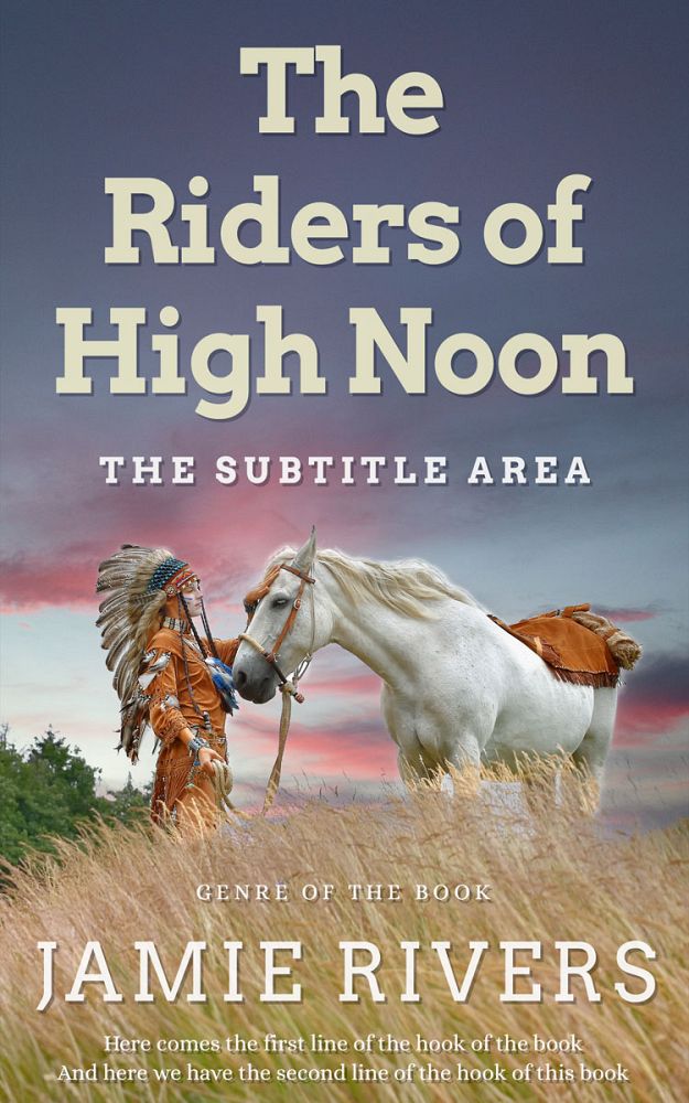 Front view of Tapa #15976 - Premade Western Book Cover | BookCoverZone