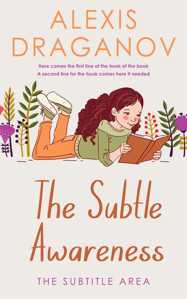 Front view of Cararra #16357 - Premade Children Book Cover | BookCoverZone