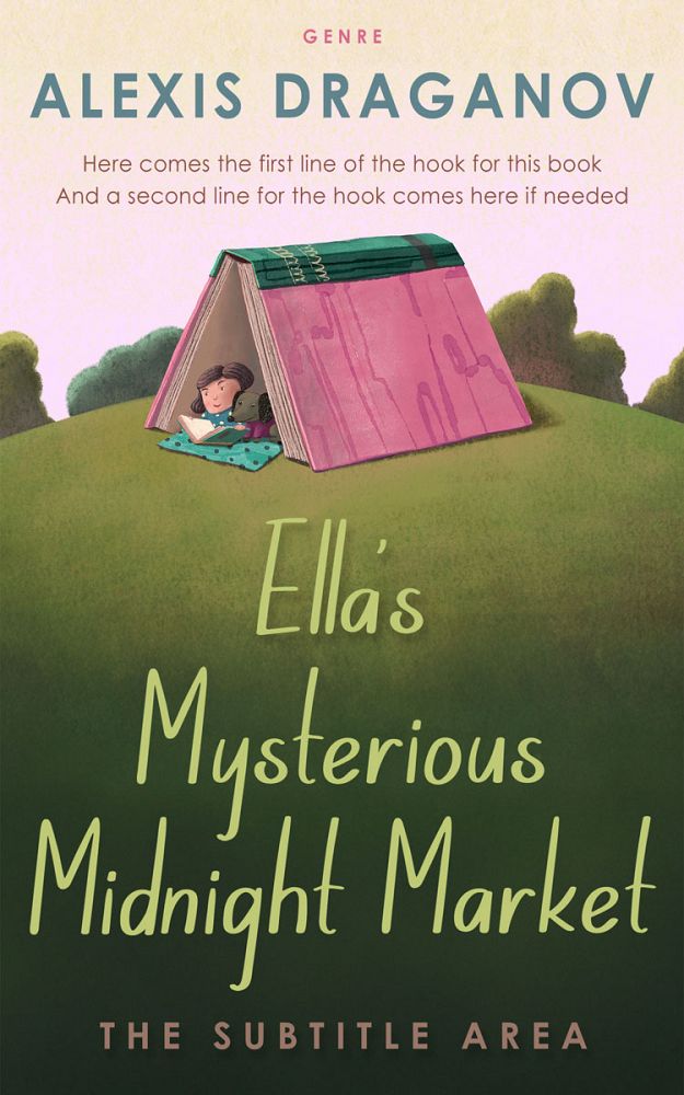 Front view of Oyster Pink #16371 - Premade Children Book Cover | BookCoverZone
