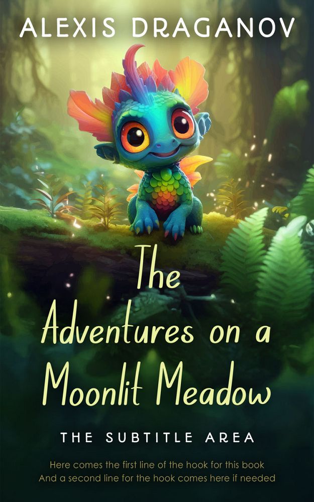 Front view of Green Kelp #16378 - Premade Children Book Cover | BookCoverZone
