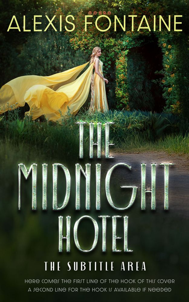 Front view of Green Kelp #16556 - Premade Fantasy Book Cover | BookCoverZone