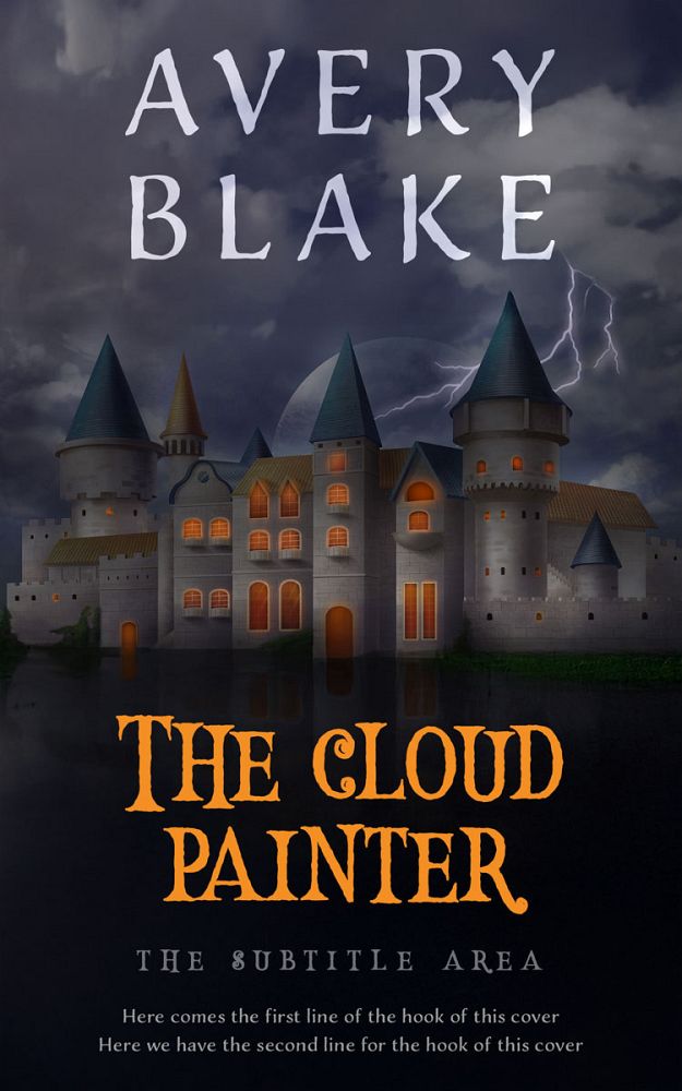 Front view of Shark #17182 - Premade Fantasy Book Cover | BookCoverZone