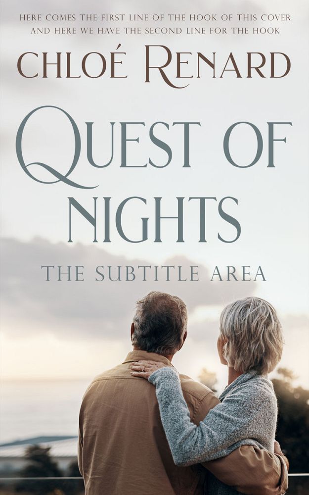 Front view of Quill Gray #17338 - Premade Romance Book Cover | BookCoverZone