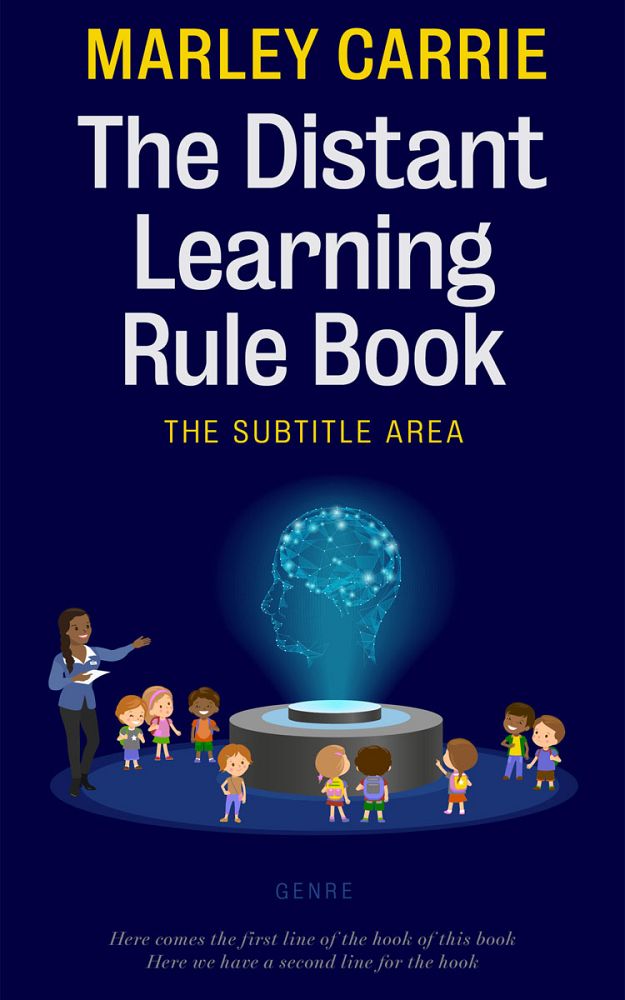 Front view of Deep Cove #20273 - Premade Education Book Cover | BookCoverZone