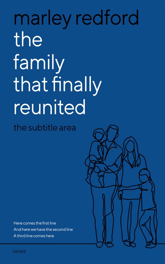 Front view of Venice Blue #20350 - Premade Family & Parenting Book Cover | BookCoverZone
