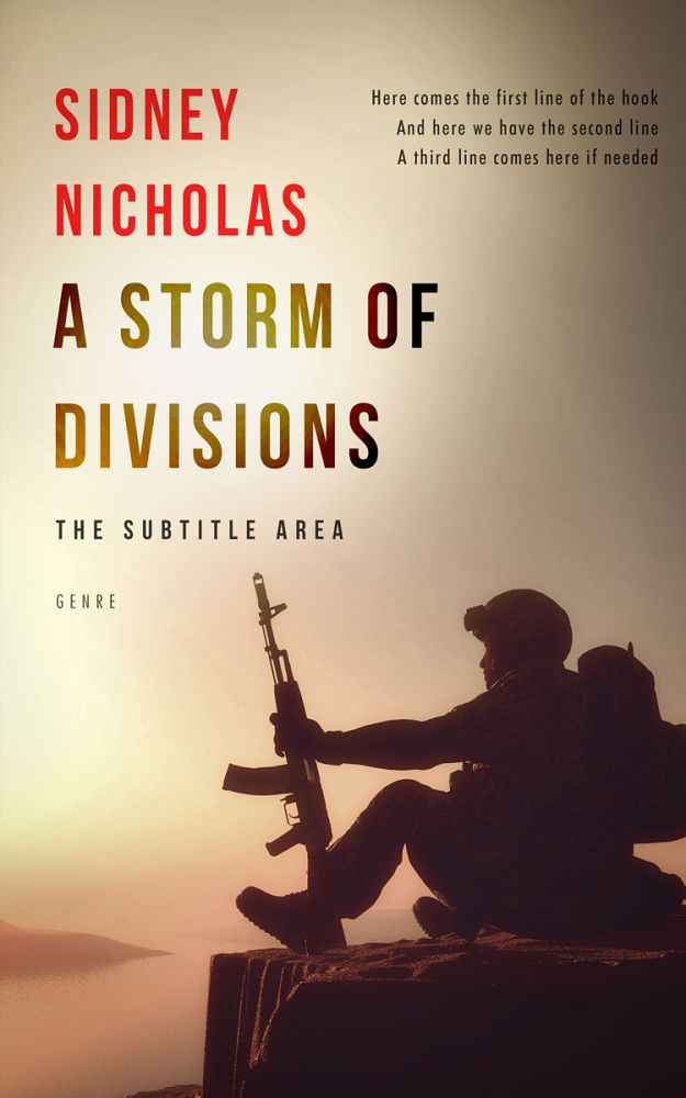 Front view of Indian Khaki #20531 - Premade Action & Adventure Book Cover | BookCoverZone