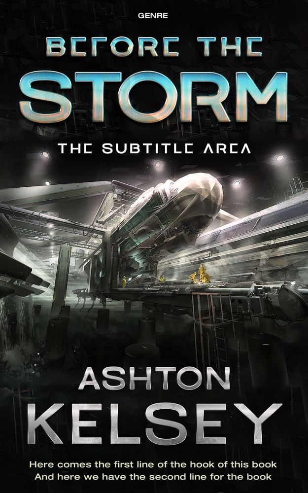 Front view of Mist Gray #20594 - Premade Science Fiction Book Cover | BookCoverZone