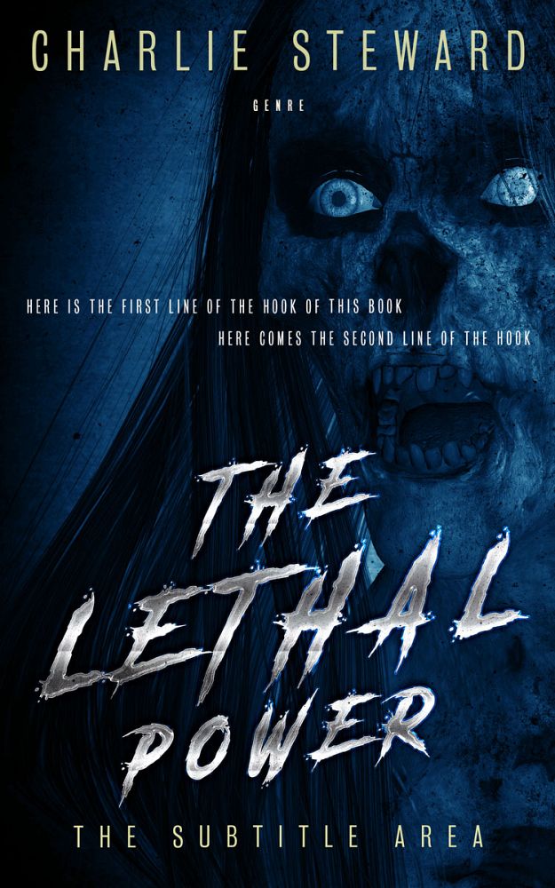 Front view of Black Pearl #21104 - Premade Horror Book Cover | BookCoverZone