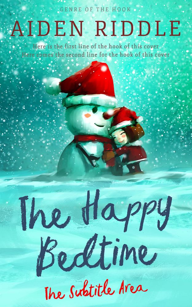 Front view of Aquamarine Blue #21217 - Premade Children Book Cover | BookCoverZone