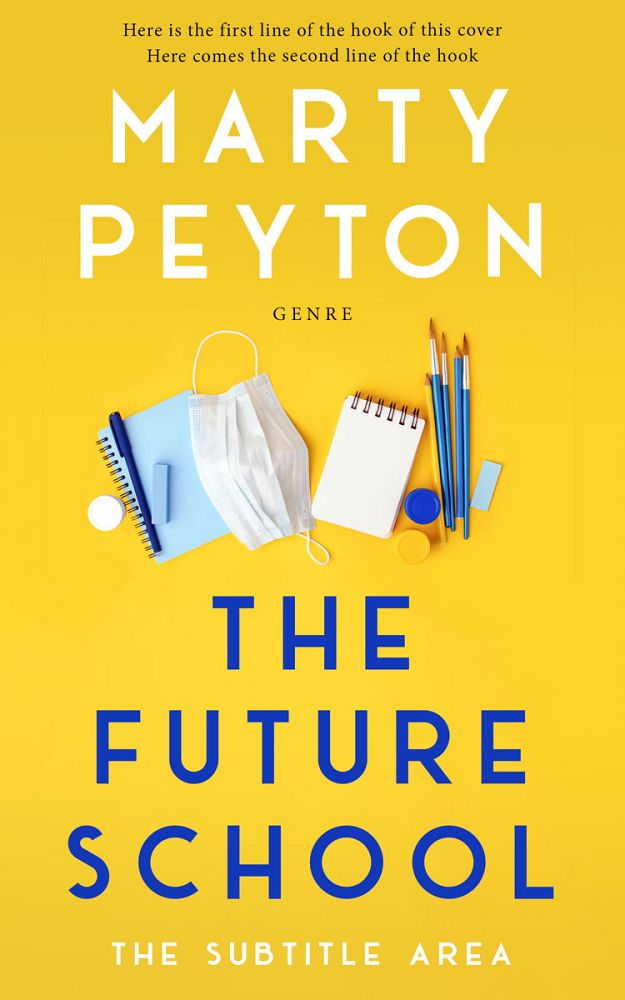 Front view of Saffron #21529 - Premade Education Book Cover | BookCoverZone