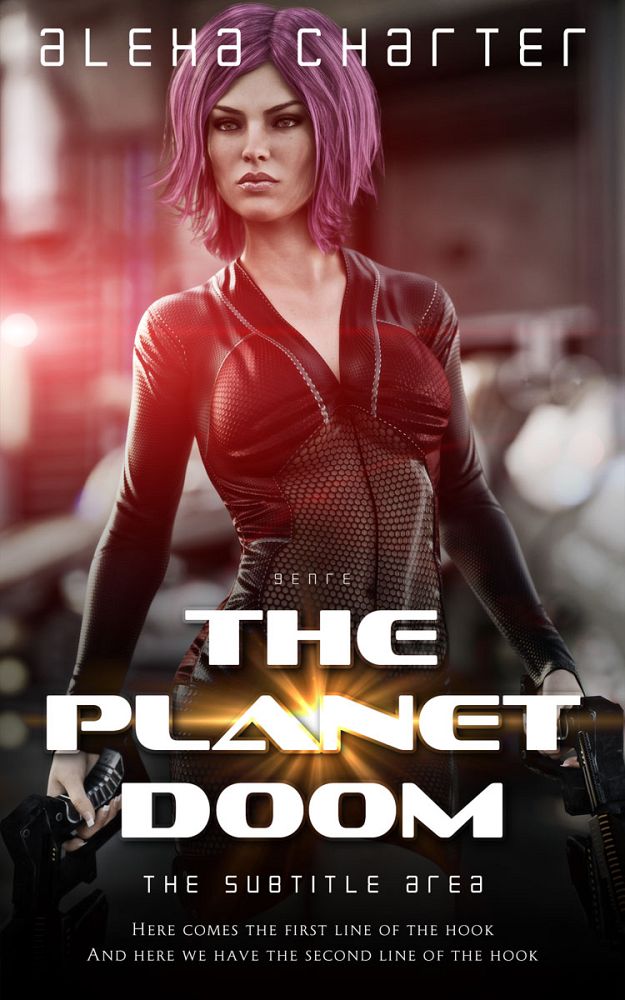 Front view of Jon #21956 - Premade Science Fiction Book Cover | BookCoverZone
