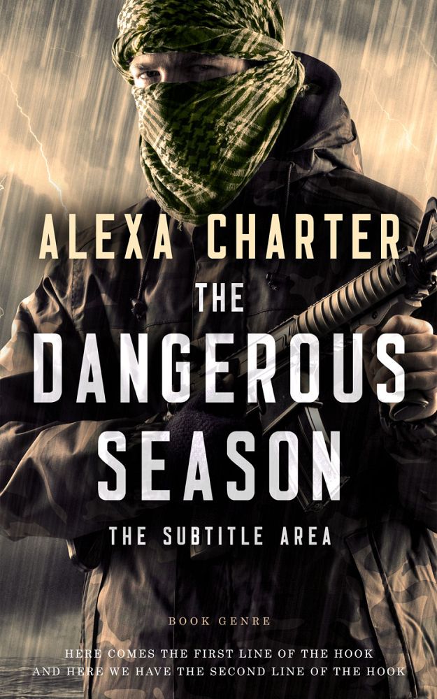 Front view of Akaroa #22120 - Premade Action & Adventure Book Cover | BookCoverZone