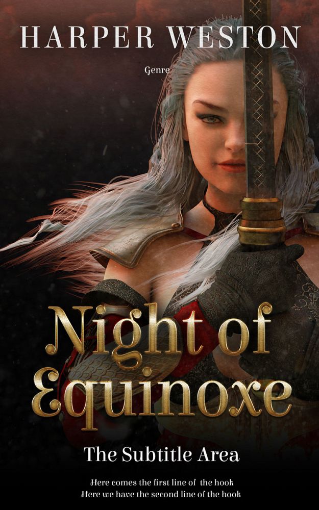 Front view of Oil #22749 - Premade Fantasy Book Cover | BookCoverZone
