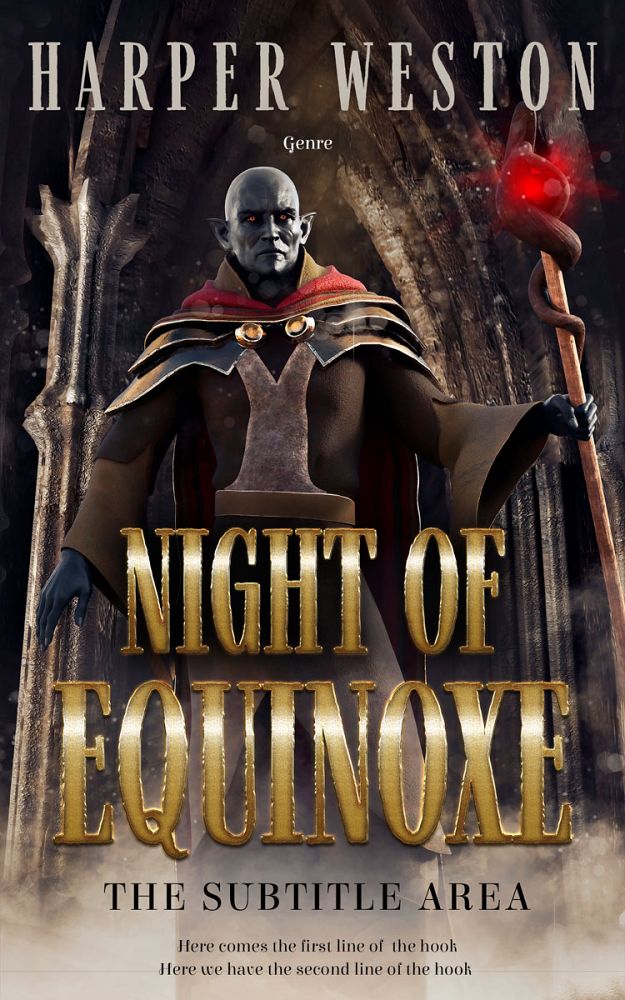 Front view of Indian Khaki #22753 - Premade Fantasy Book Cover | BookCoverZone