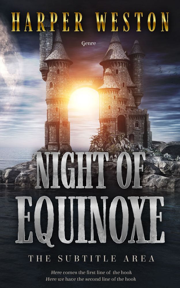Front view of Soft Amber #22759 - Premade Fantasy Book Cover | BookCoverZone