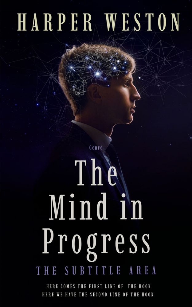 Front view of Ebony #22803 - Premade Self-Improvement & Self-Help Book Cover | BookCoverZone