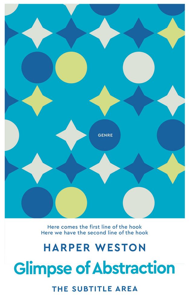Front view of Cerulean #22906 - Premade Abstract Book Cover | BookCoverZone