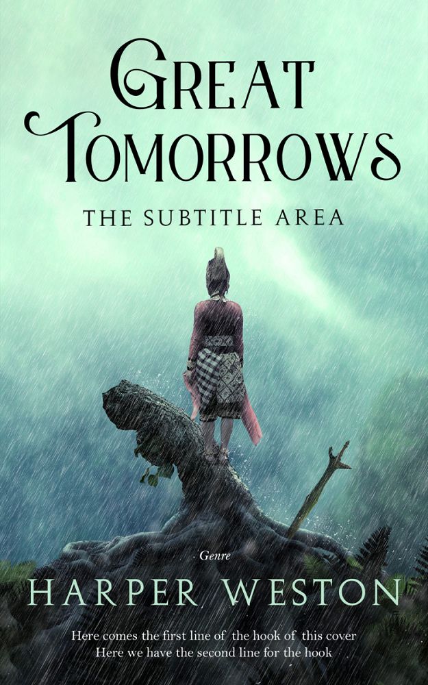 Front view of Fringy Flower #22964 - Premade Fantasy Book Cover | BookCoverZone