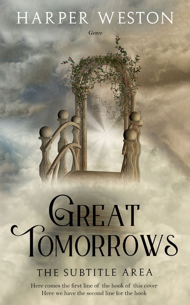 Front view of Gray Olive #22966 - Premade Fantasy Book Cover | BookCoverZone