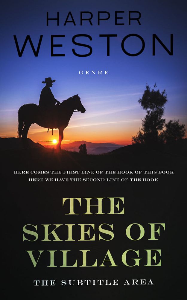 Front view of Mirage #23212 - Premade Western Book Cover | BookCoverZone