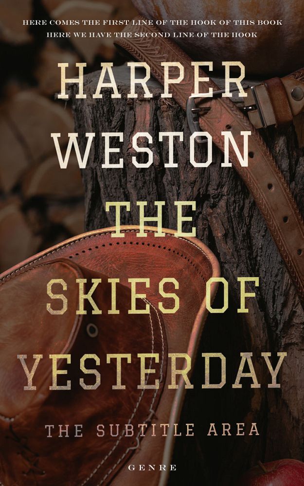 Front view of Bistre #23217 - Premade Western Book Cover | BookCoverZone