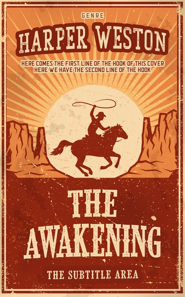 Front view of Maize #23278 - Premade Western Book Cover | BookCoverZone