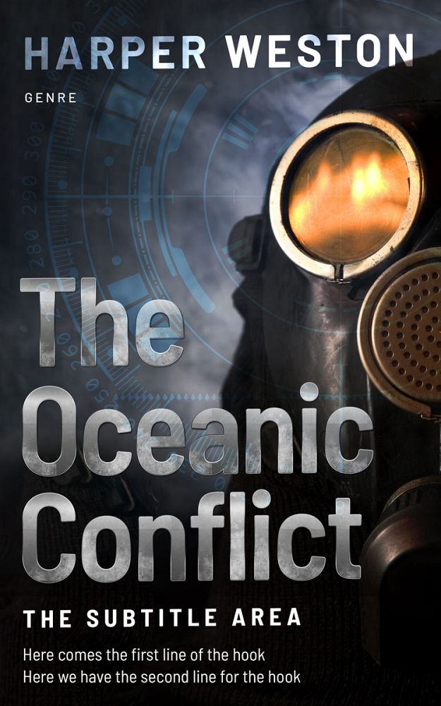 Front view of Shark #23369 - Premade Apocalyptica Book Cover | BookCoverZone