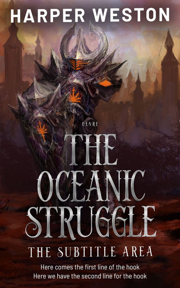 Front view of Jon #23387 - Premade Fantasy Book Cover | BookCoverZone