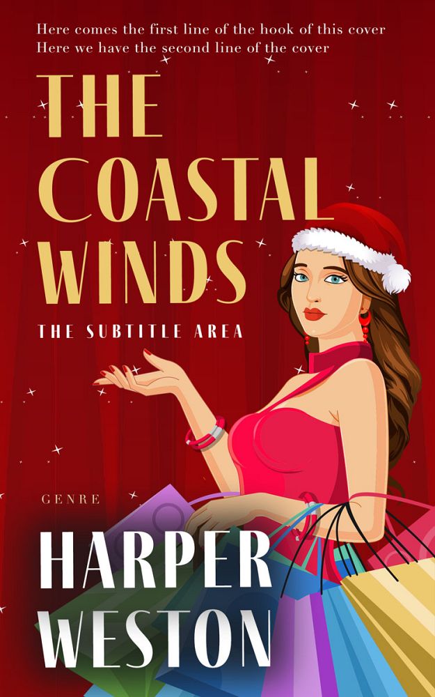 Front view of Dark Burgundy #24053 - Premade Chick Lit Book Cover | BookCoverZone