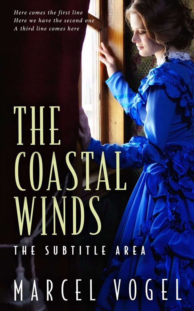 Front view of Ebony #24254 - Premade Historical Book Cover | BookCoverZone