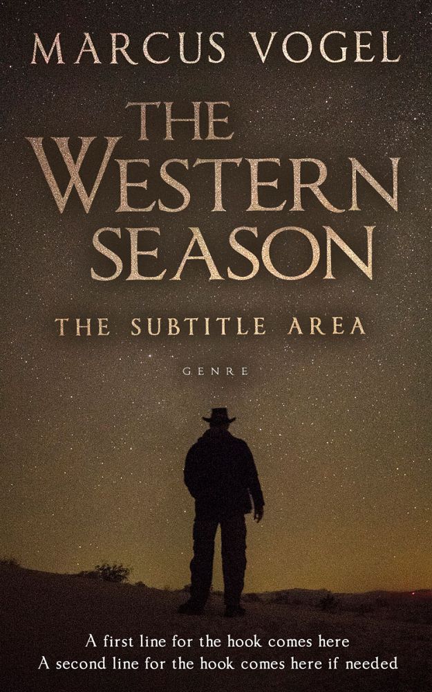 Front view of English Walnut #24594 - Premade Western Book Cover | BookCoverZone